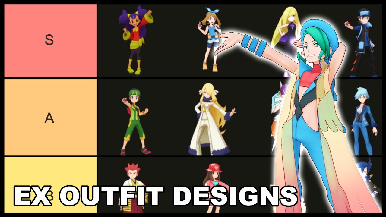 Ranking My Favourite 6 Star Ex Outfit Designs Tier List Pokemon Masters Ex Youtube