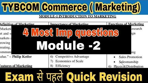 TYBCOM Commerce (Marketing) Most Imp questions || Dinesh Sir || Last Time quick Revision