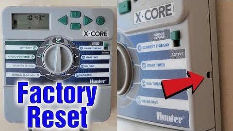 Hunter X-Core How To Factory Reset