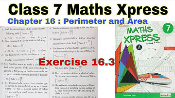 Class 7 Maths Perimeter and Area Exercise 16.3 Solution in Hindi | Maths Xpress | Chapter 16 | CBSE