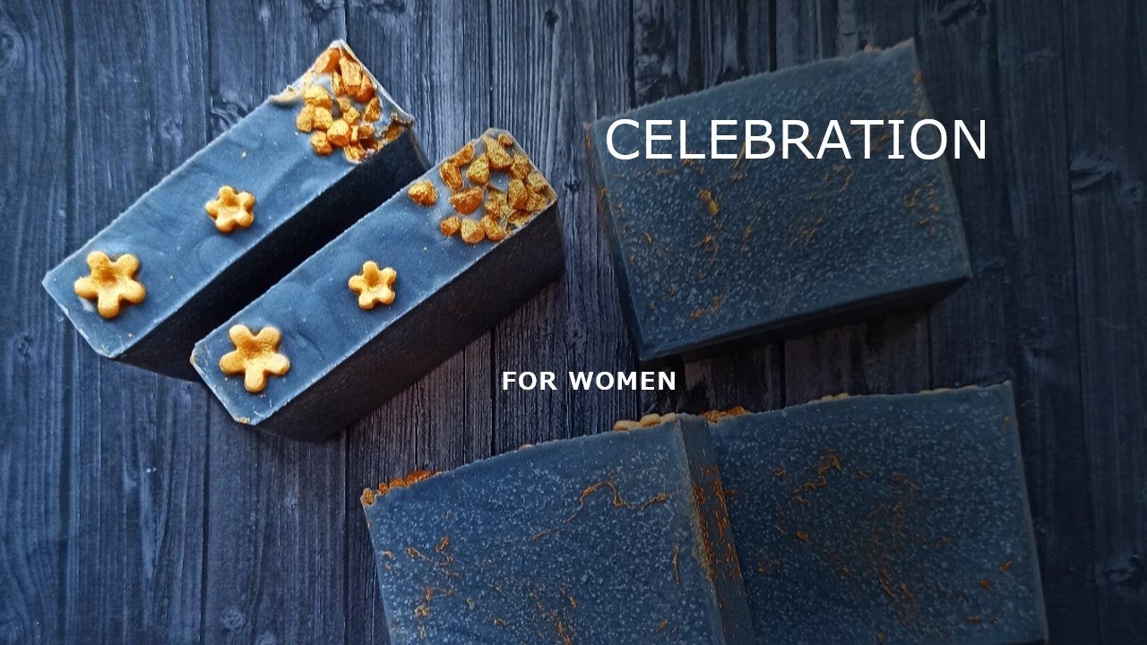 🍾Celebration 🥂 for Her Cold Process Soap/ Golden Marble Soap