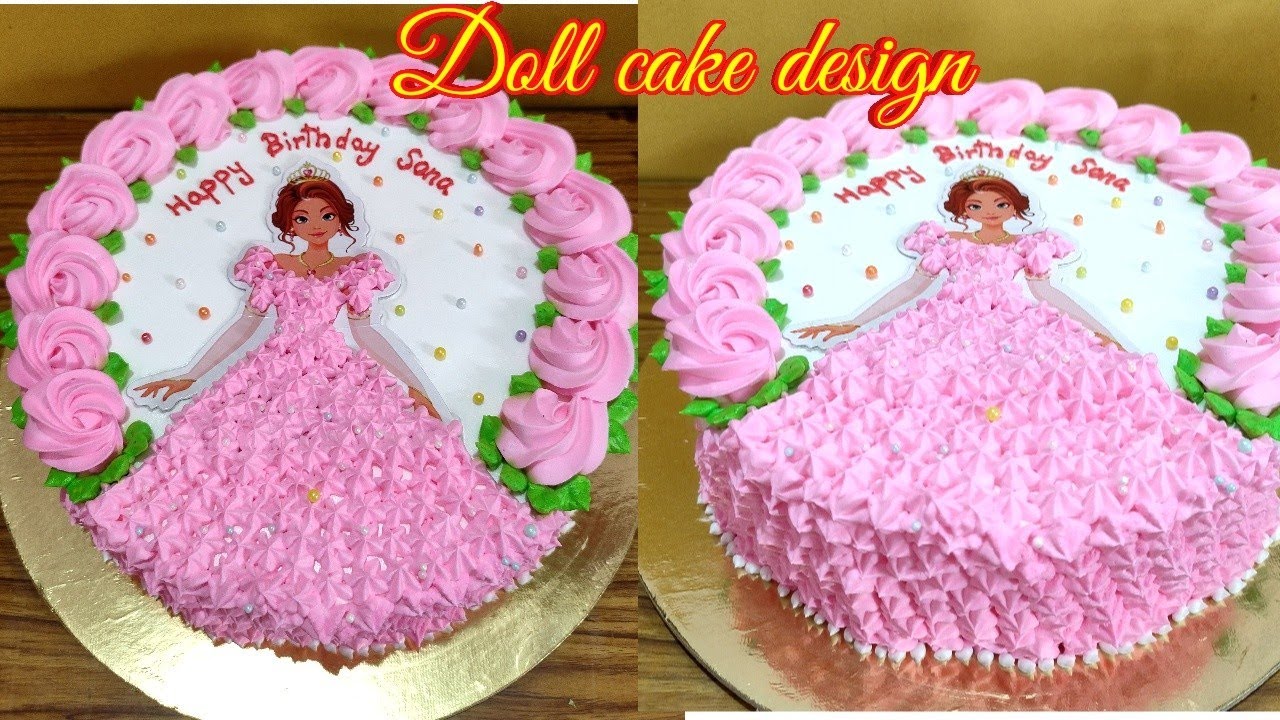 Easy and perfect Doll cake design wonderful Doll cake design YouTube