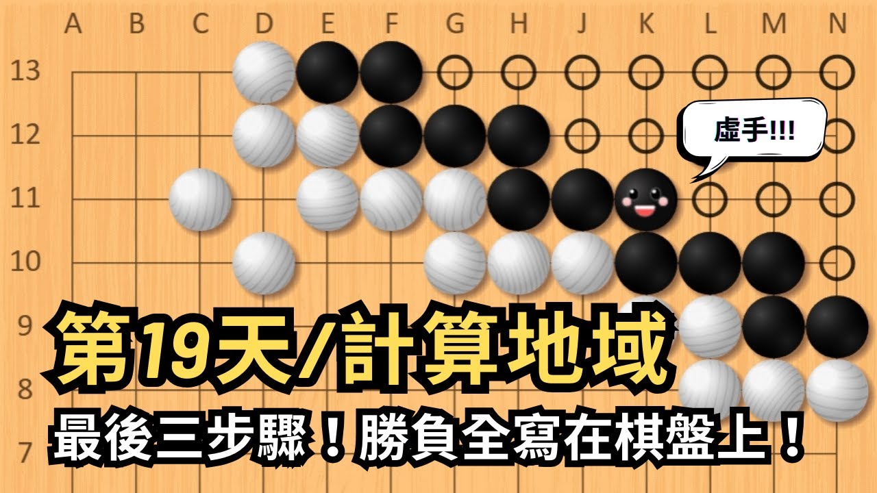 【計算地域】最後三步驟！勝負全寫在棋盤上！【玩石圍棋教室】