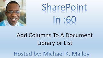How To Add Columns To A SharePoint List or Document Library