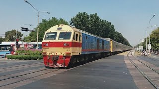 รถไฟไทย : ดูรถไฟที่จุดตัดทางรถไฟถนนศรีอยุธยา Sri Ayutthaya Railroad Crossing