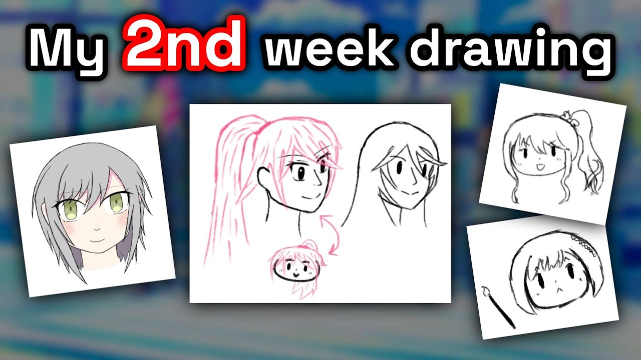 Week Long Drawings My 2nd week Drawing EVER. TIME TO KEEP PRACTICING - YouTube