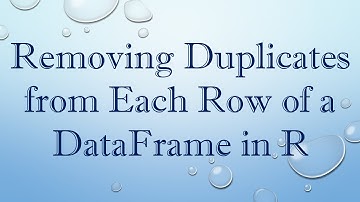 Removing Duplicates from Each Row of a DataFrame in R