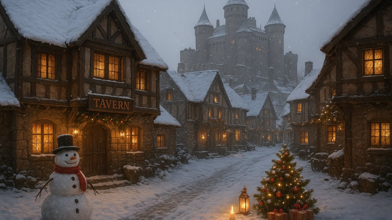 Relaxing Celtic Music: Fantasy Medieval Village | Beautiful Rural Music for Winter Season