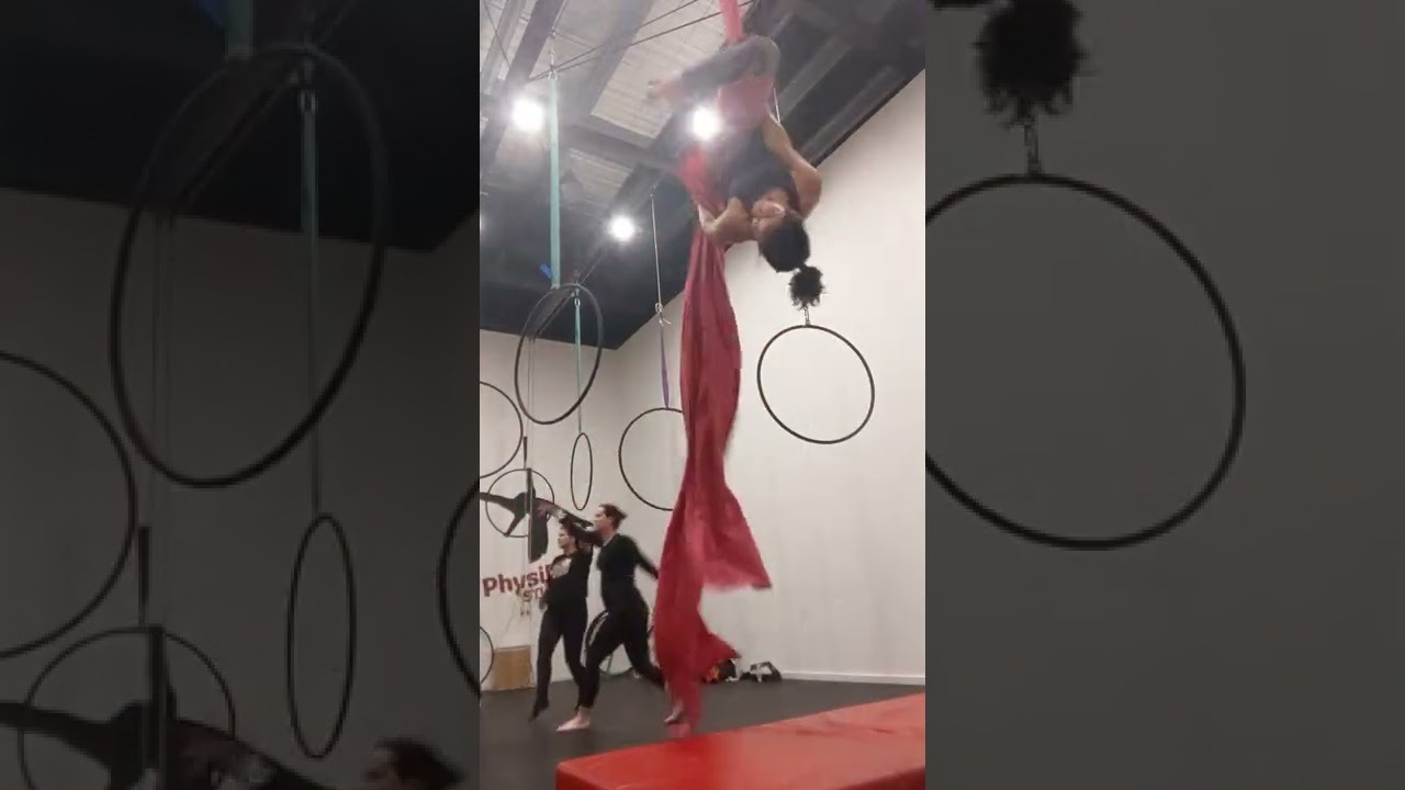 Aerial silks Catcher to sailor to single knee drop YouTube