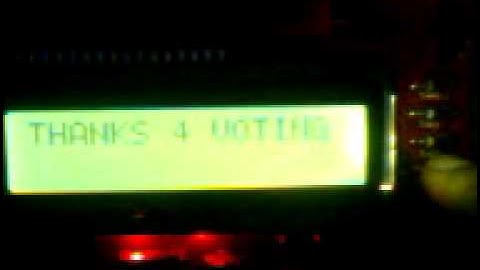 Electronic voting machine using AtMega