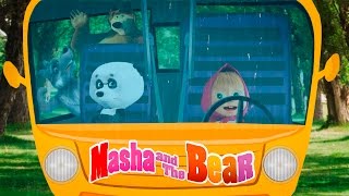 Masha And The Bear The Wheels On The Bus Song Children Nursery Rhyme