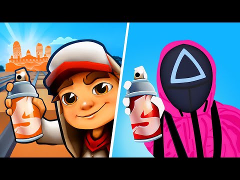 Subway Surfers VS Squid Game Runner Gameplay Adventure Subway Surfers Subway Surfers Cartoon Game