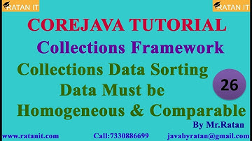 Core java || Collections Framework || video-26 || Data Sorting : Comparable  || By Ratan sir