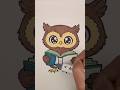 Cute Owl Coloring ASMR | Relaxing Marker Sounds 🦉✨