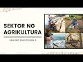 Sektor ng agrikultura subsektor at gampanin nito