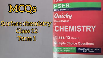 mcqs | surface chemistry | class 12 #term1 #psebboardexam #pseb