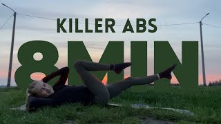 8 MIN SUNSET KILLER ABS WORKOUT / workoutsbywera