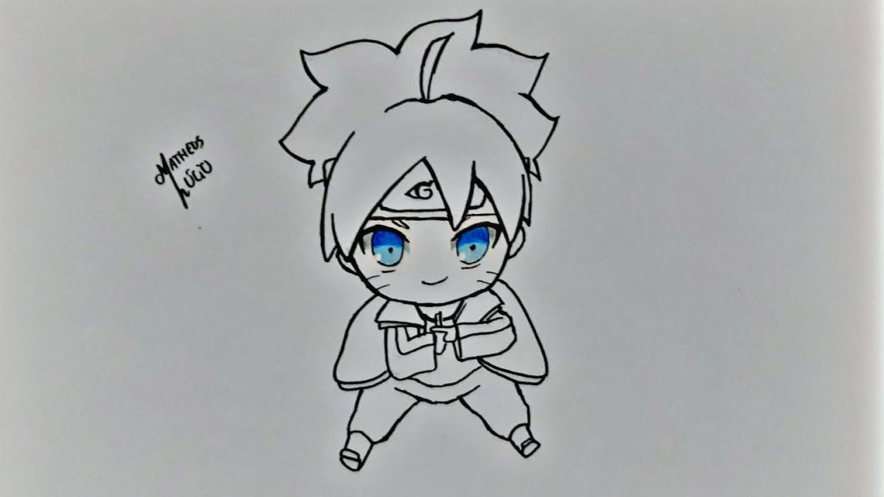 Tutorial de desenho passo a passo desenhando o boruto #boruto #tutoria