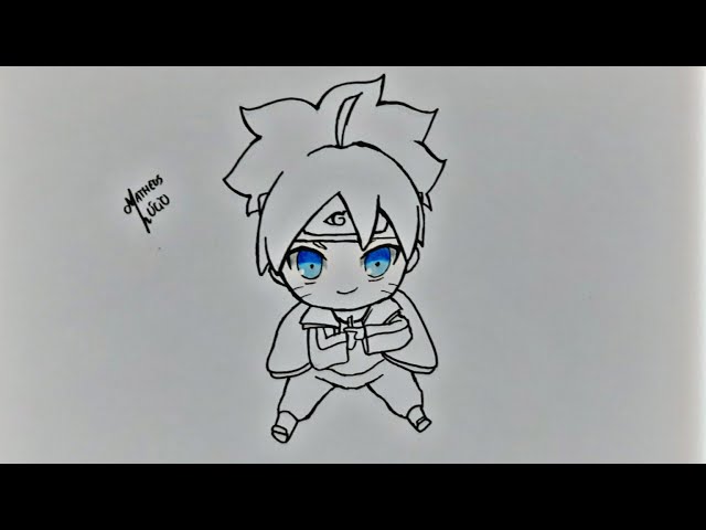 Tutorial de desenho passo a passo desenhando o boruto #boruto #tutoria