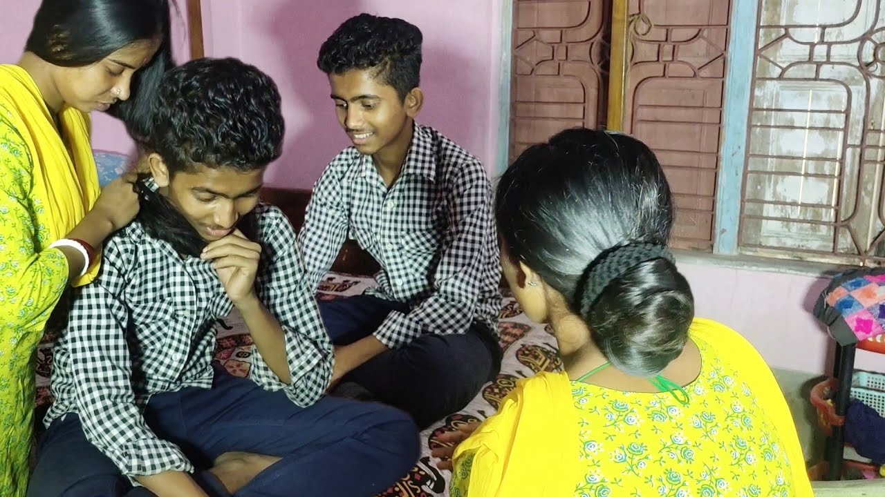 How madam punished her student with long hair || long hair head massage || hair Play