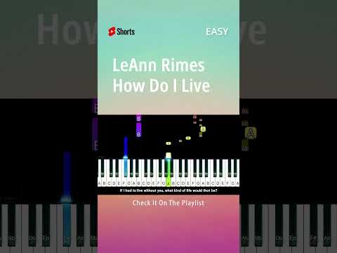 LeAnn Rimes - How Do I Live - EASY Piano TUTORIAL by Piano Fun Play #shorts