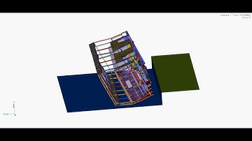 Bus roll-over test ECE R66.01 - LiAZ - side view, frame