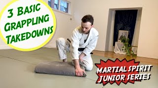 Junior Martial Arts: 3 Basic Grappling Takedowns // Solo Drills at Home // Follow Along