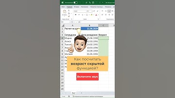 Как быстро посчитать возраст в Excel
