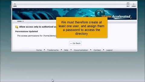 Password protecting a directory in cPanel