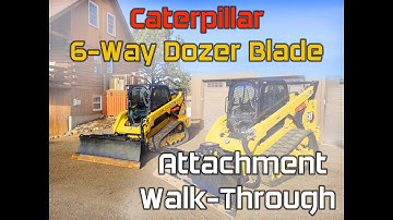 Caterpillar Standard 92" 6-way Dozer Blade In-Cab Walk-Through, CAT 259D3 w/ Dozer Blade Attachment