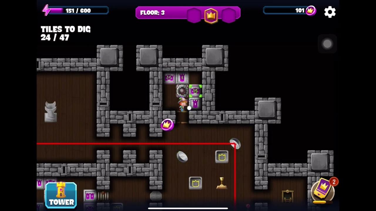 Mobile [Puzzle Tower] Floor 3 Diggy's Adventure YouTube