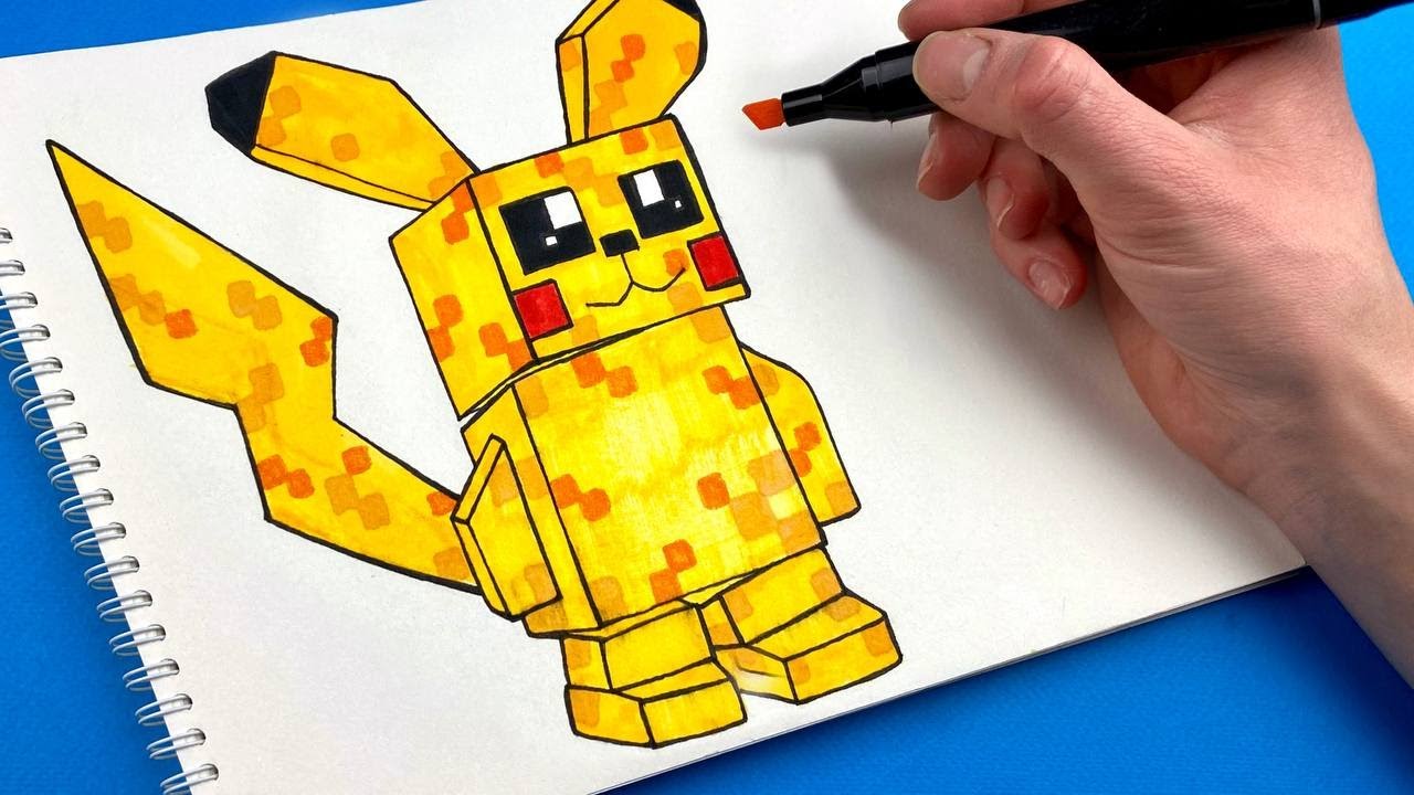 pikachu do minecraft - Desenho de sucrelhos - Gartic