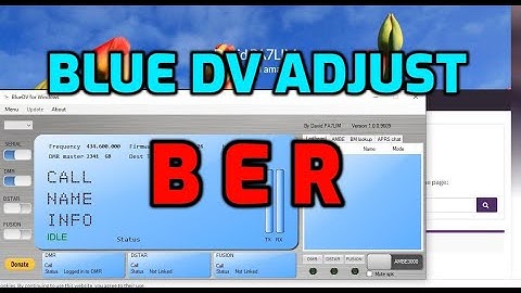 DVMEGA Bluestack -Adjust - BER -DMR