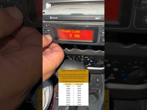 Free Renault Radio Code Unlock Radio Codes Automobile