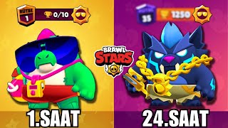 24 SAAT BOYUNCA BUZZ OYNADIM! KAÇ KUPA KASTIM? Brawl Stars