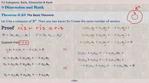 L30 Matrices - Rank and Dimension