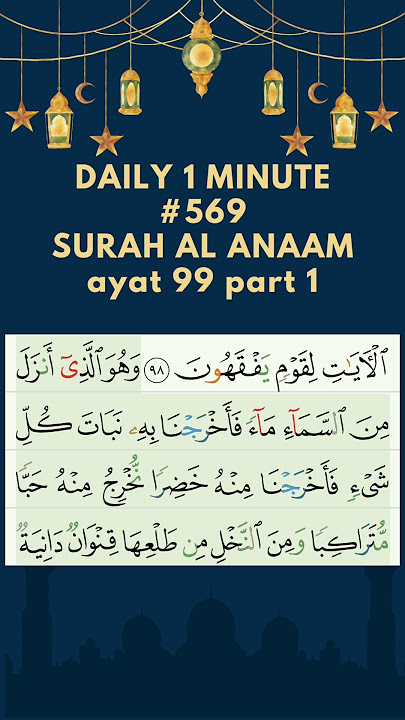 SURAH AL ANAAM daily quran ayat 99 part 1# beautiful quran recitation#mishary rashid alafasy