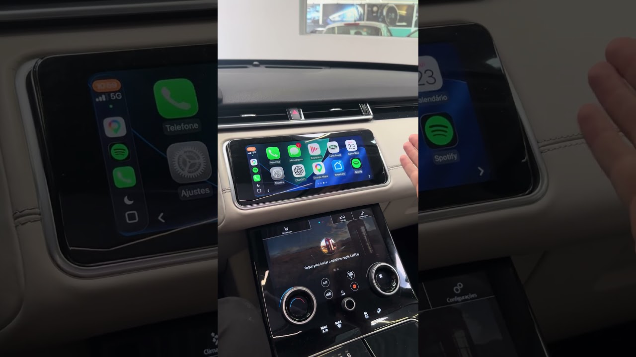 Velar 2018 - Apple CarPlay e Android Auto na central ORIGINAL