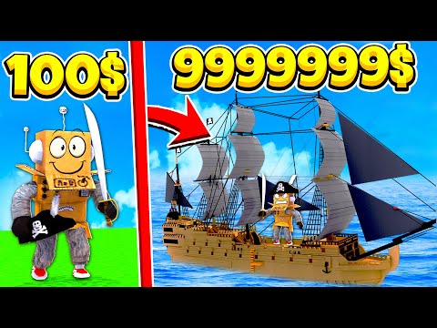 Видео: СТРОЮ ПИРАТСКИЙ КОРАБЛЬ ЗА 999,999,999 МИЛЛИОНОВ! ROBLOX PIRATE TYCOON