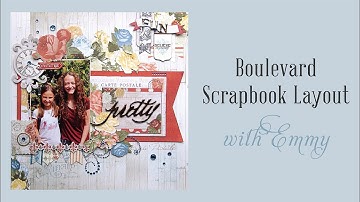 BoBunny Boulevard Scrapbook Layout