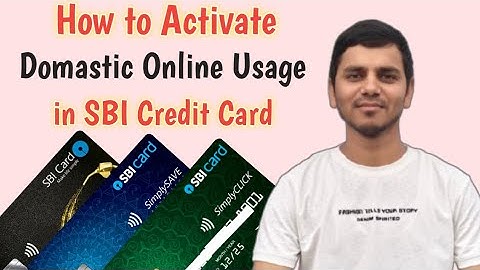 How to Activate Domestic Online Usage in SBI Credit Card | SBI Credit Card Online Transaction Active