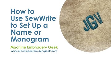 How to create a name or monogram to stitch on your embroidery machine with SewWrite software.