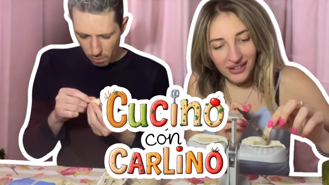 Io e Carlino facciamo i raviolini di sfoglia con funghi e provola