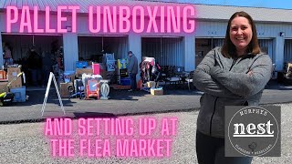 Pallet Unboxing Video / Setting up at the Flea Market screenshot 1