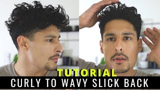 How I Slicked Back My Thick Curly Wavy Hair | Step By Step Hair Tutorial -  Youtube
