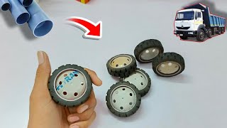 how to make rc truck tyre at home with pvc pipe.