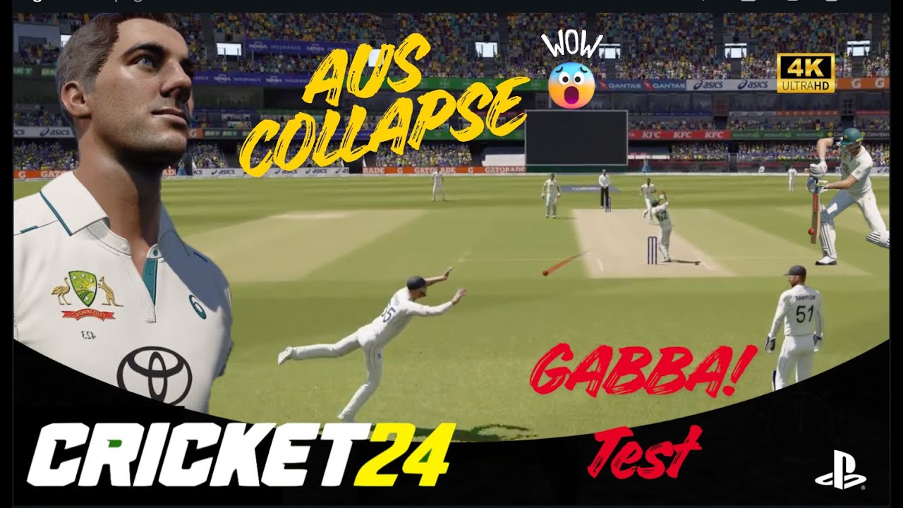 Австралия рухнула ниже 100! Второй тест Ashes в The Gabba | Геймплей Cricket 24 на PS5 | Зона Абх...