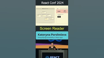 How web accessibility uses html semantics! #reactconf #react