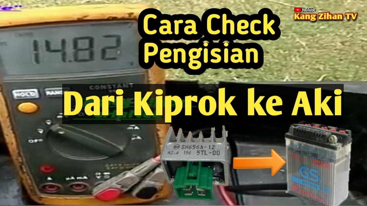 CARA CHEK PENGISIAN  AKI  ACCU SEPEDA MOTOR  SPOOL KIPROK 