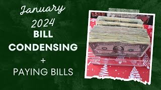 Paying My Husbands Bills for January 2024 | Bill Condensing | Cash Budget | Michelle Marie Budgets